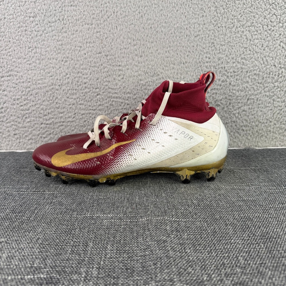 Nike Vapor Untouchable Pro 3 Men Size 11 Maroon Nike ID Gold Football Cleats